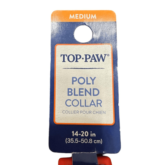 Top Paw Mushroom Adjustable Dog Collar Size Medium Red Blue D-Ring Fashion - Picture 5 of 5